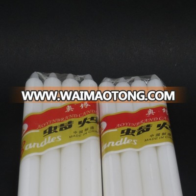 Long burning time taper stick white candle of daily use factory manufacturer